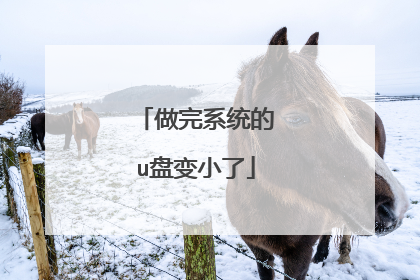 做完系统的u盘变小了