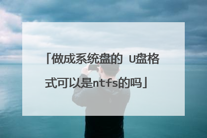 做成系统盘的 U盘格式可以是ntfs的吗