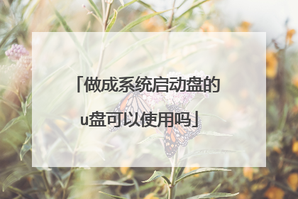 做成系统启动盘的u盘可以使用吗