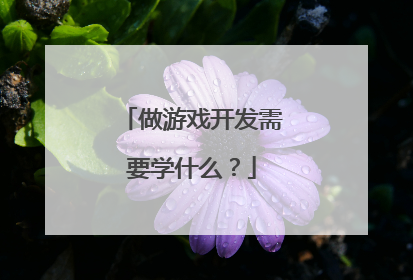 做游戏开发需要学什么?