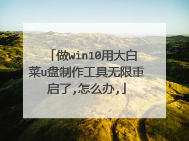 做win10用大白菜u盘制作工具无限重启了,怎么办,