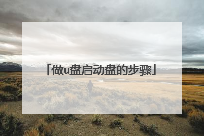 做u盘启动盘的步骤