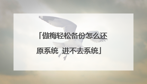 傲梅轻松备份怎么还原系统 进不去系统