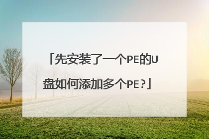 先安装了一个PE的U盘如何添加多个PE?