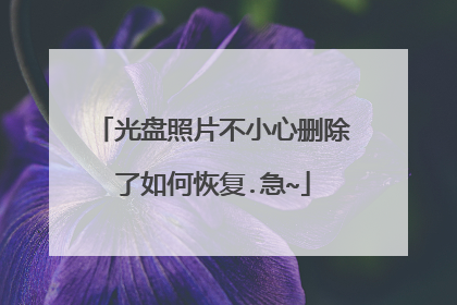 光盘照片不小心删除了如何恢复.急~