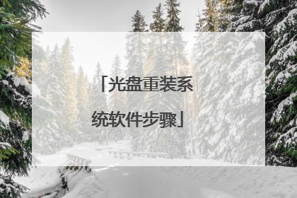 光盘重装系统软件步骤