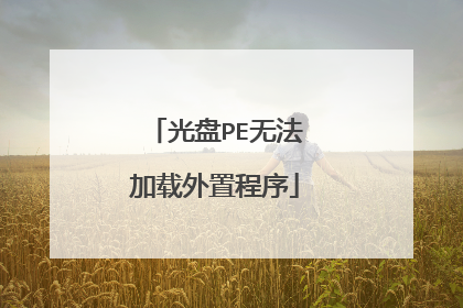 光盘PE无法加载外置程序