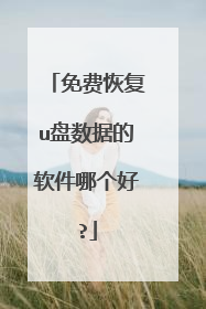 免费恢复u盘数据的软件哪个好?