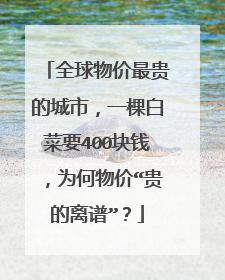 全球物价最贵的城市,一棵白菜要400块钱,为何物价“贵的离谱”?