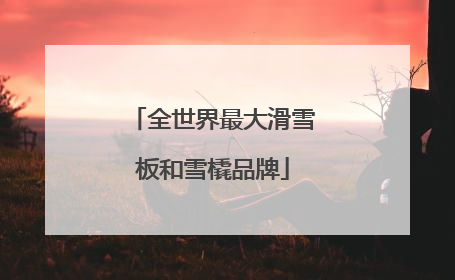 全世界最大滑雪板和雪橇品牌