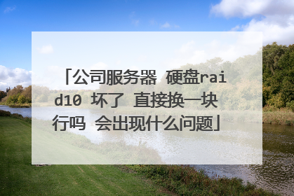 公司服务器 硬盘raid10 坏了 直接换一块行吗 会出现什么问题