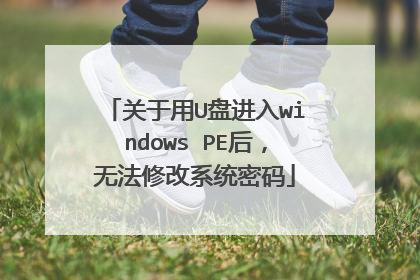 关于用U盘进入windows PE后，无法修改系统密码