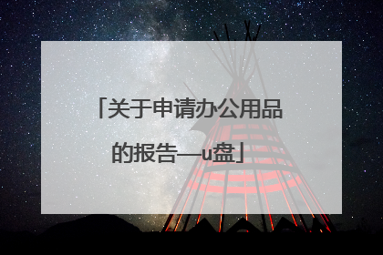 关于申请办公用品的报告——u盘