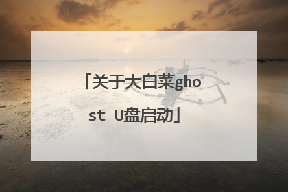 关于大白菜ghost U盘启动