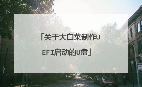关于大白菜制作UEFI启动的U盘