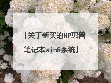 关于新买的HP惠普笔记本Win8系统