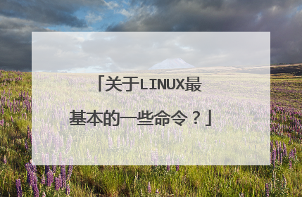 关于LINUX最基本的一些命令?