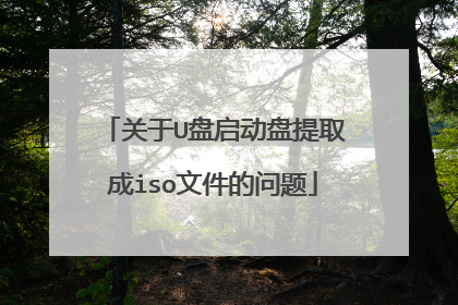 关于U盘启动盘提取成iso文件的问题