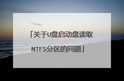 关于U盘启动盘读取NTFS分区的问题