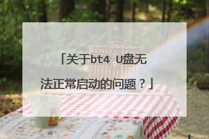 关于bt4 U盘无法正常启动的问题?