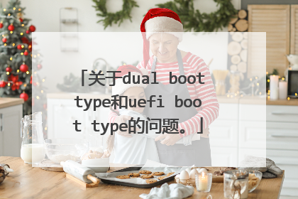 关于dual boot type和uefi boot type的问题。
