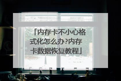 内存卡不小心格式化怎么办?内存卡数据恢复教程