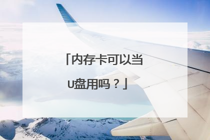 内存卡可以当U盘用吗?
