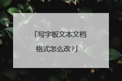 写字板文本文档格式怎么改?
