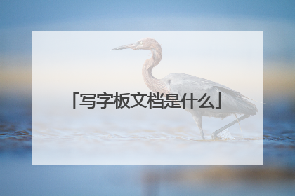 写字板文档是什么