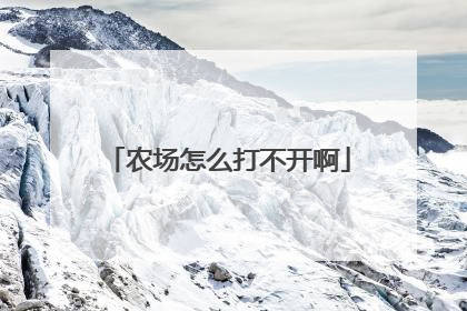 农场怎么打不开啊