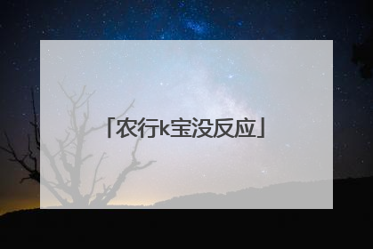 农行k宝没反应