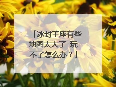 冰封王座有些地图太大了 玩不了怎么办?
