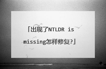 出现了NTLDR is missing怎样修复?