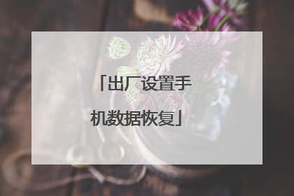 出厂设置手机数据恢复