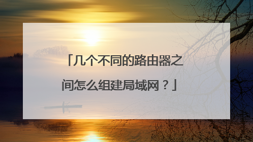 几个不同的路由器之间怎么组建局域网？