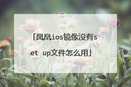 凤凰ios镜像没有set up文件怎么用