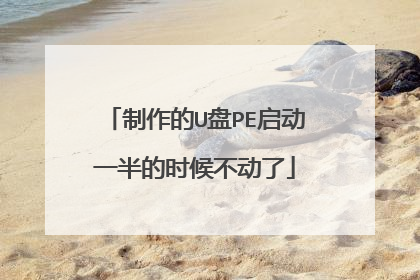 制作的U盘PE启动一半的时候不动了