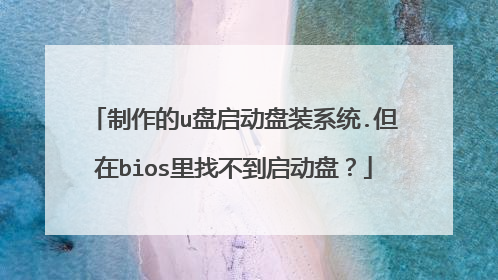 制作的u盘启动盘装系统.但在bios里找不到启动盘?
