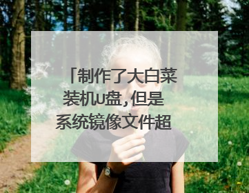 制作了大白菜装机U盘,但是系统镜像文件超过4g放不进U盘怎么办?