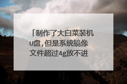 制作了大白菜装机U盘,但是系统镜像文件超过4g放不进U盘怎么办？