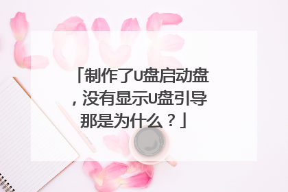制作了U盘启动盘,没有显示U盘引导那是为什么?