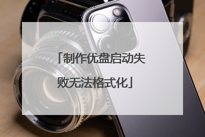 制作优盘启动失败无法格式化