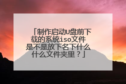 制作启动U盘前下载的系统iso文件是不是放下名下什么什么文件夹里?