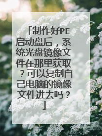 制作好PE启动盘后，系统光盘镜像文件在那里获取？可以复制自己电脑的镜像文件进去吗？