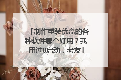 制作重装优盘的各种软件哪个好用?我用过U启动,老友