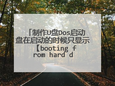 制作U盘Dos启动盘在启动的时候只显示【booting from hard disk】,然后就一直停这里不动了