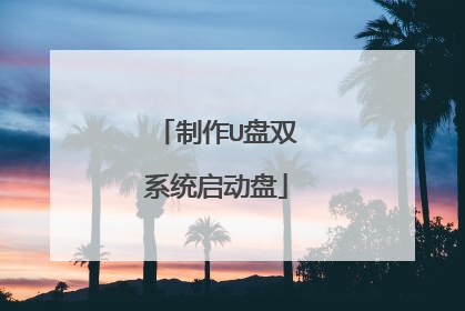 制作U盘双系统启动盘