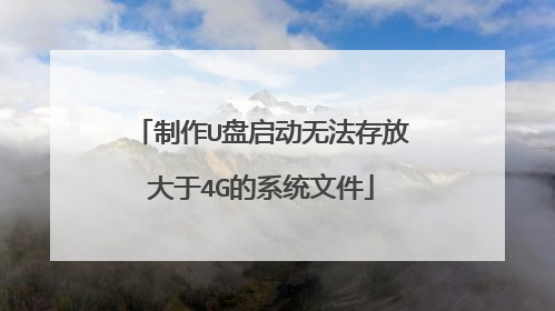 制作U盘启动无法存放大于4G的系统文件