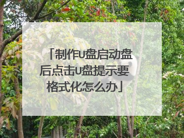 制作U盘启动盘后点击U盘提示要格式化怎么办