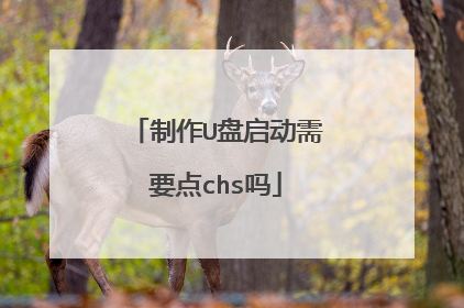 制作U盘启动需要点chs吗